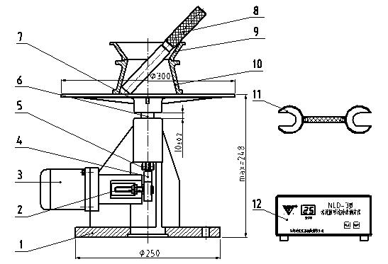 水泥膠砂流動度測定儀結構圖